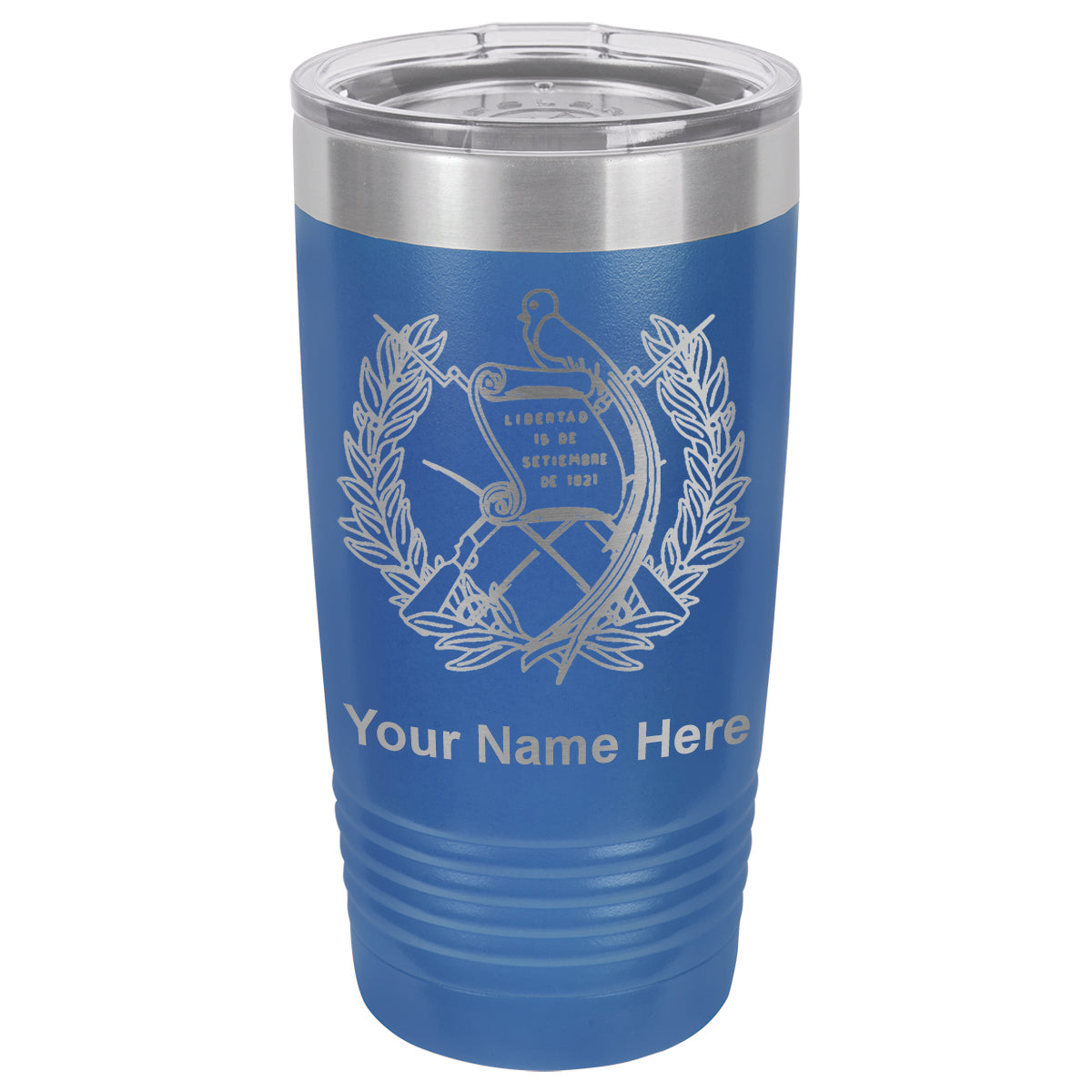 20oz Vacuum Insulated Tumbler Mug, Flag of Guatemala, Personalized Engraving Included