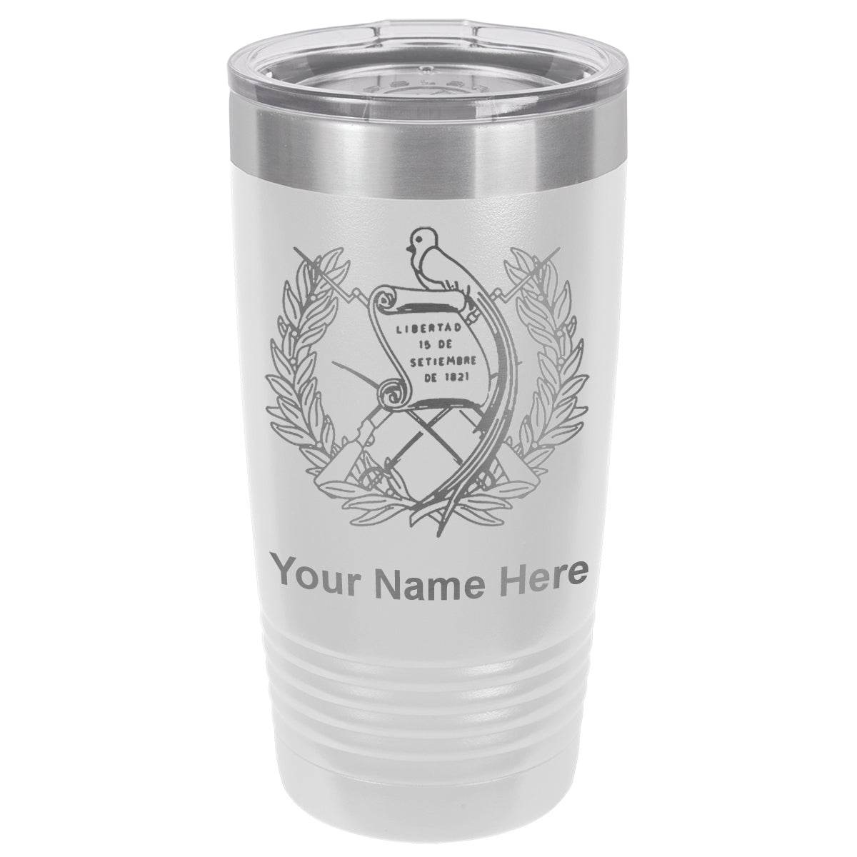 20oz Vacuum Insulated Tumbler Mug, Flag of Guatemala, Personalized Engraving Included