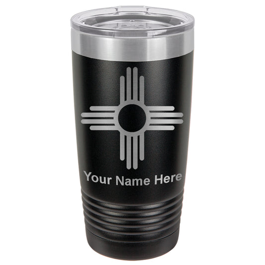 20oz Vacuum Insulated Tumbler Mug, Flag of New Mexico, Personalized Engraving Included