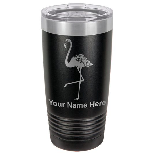 20oz Vacuum Insulated Tumbler Mug, Flamingo, Personalized Engraving Included