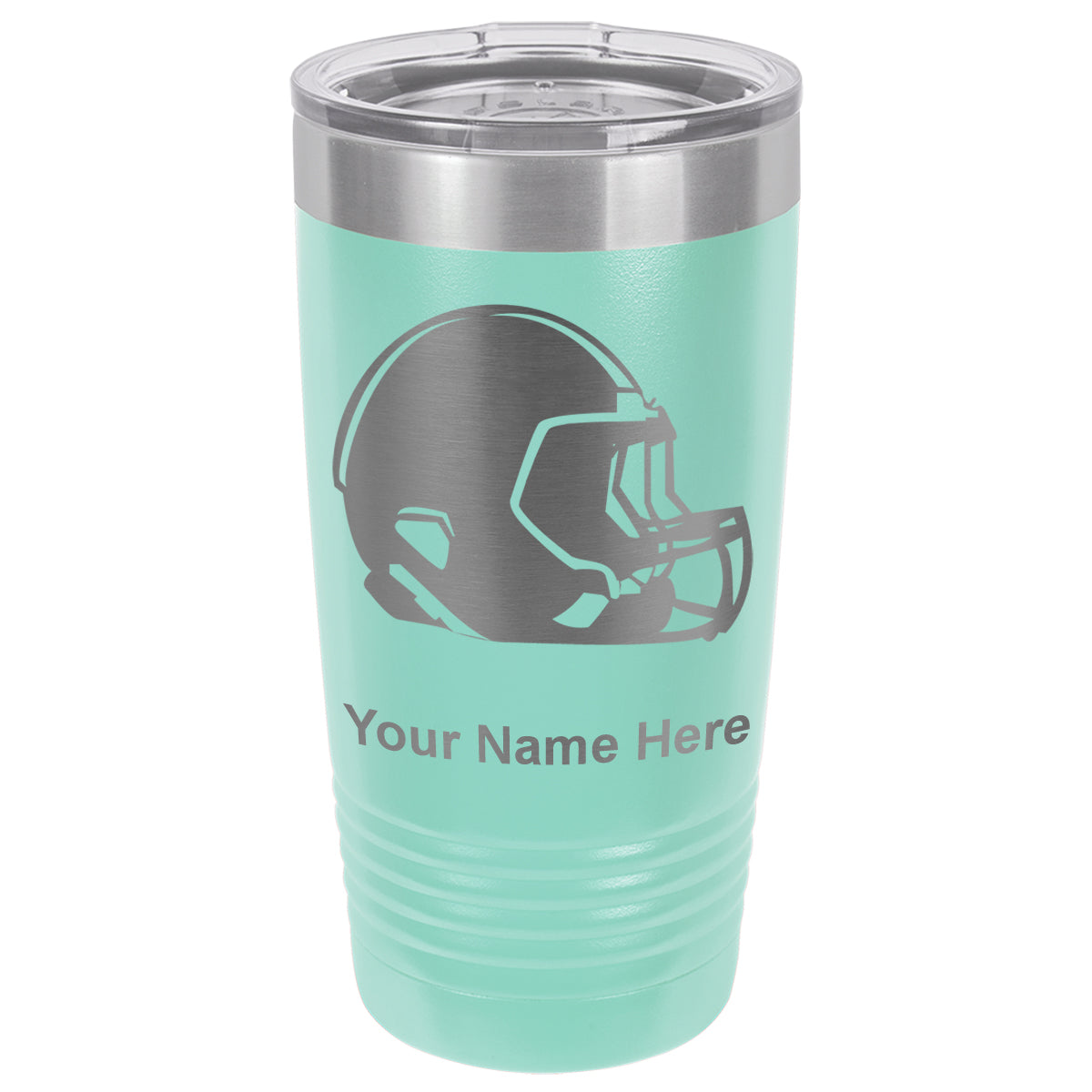20oz Vacuum Insulated Tumbler Mug, Football Helmet, Personalized Engraving Included
