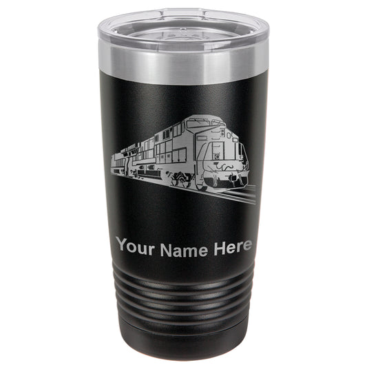20oz Vacuum Insulated Tumbler Mug, Freight Train, Personalized Engraving Included