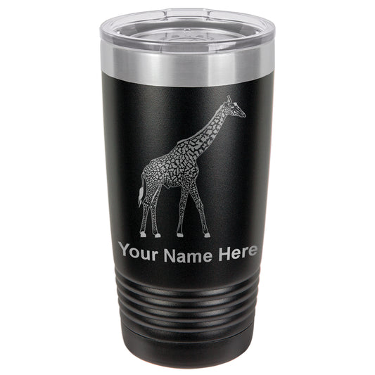 20oz Vacuum Insulated Tumbler Mug, Giraffe, Personalized Engraving Included