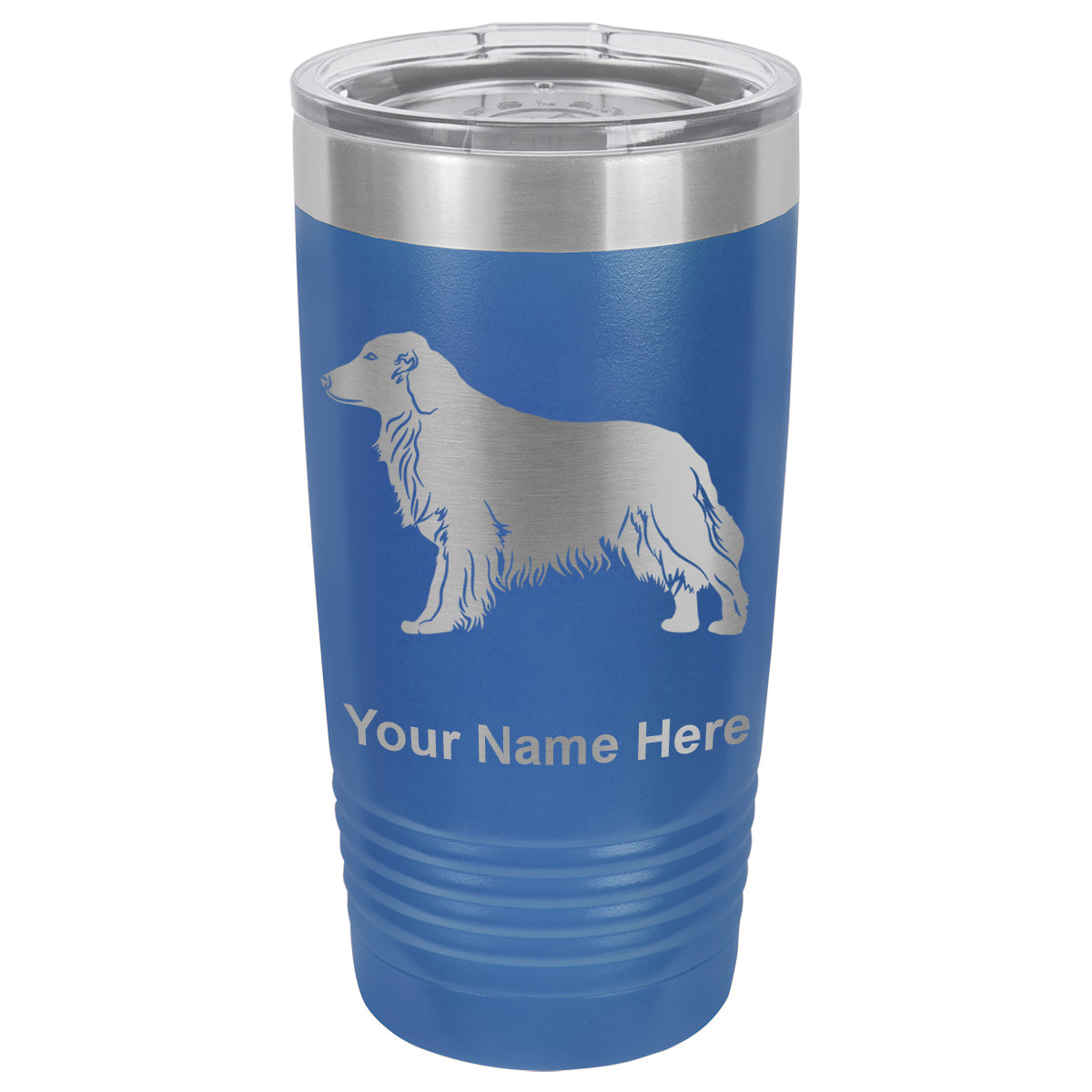 20oz Vacuum Insulated Tumbler Mug, Golden Retriever Dog, Personalized Engraving Included
