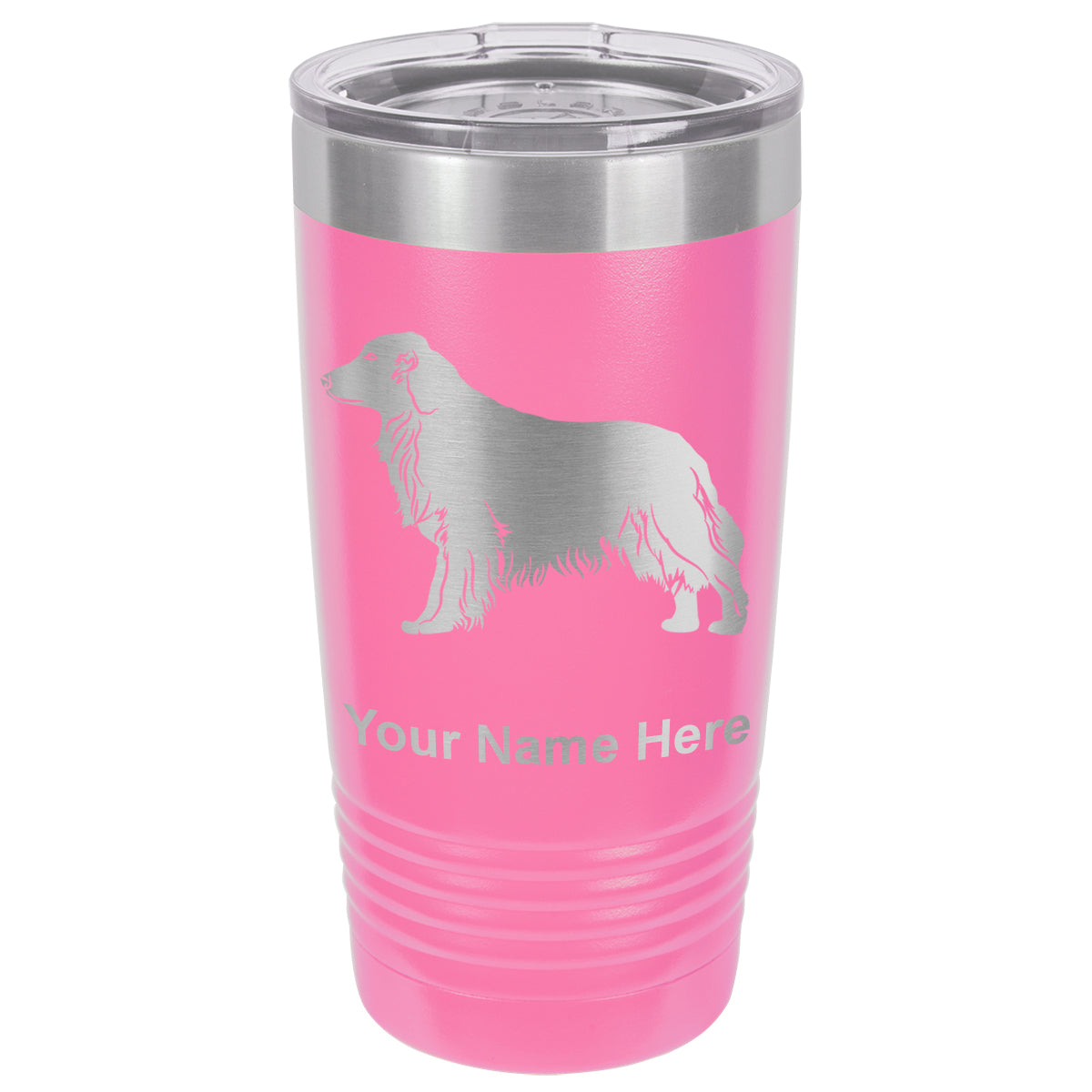 20oz Vacuum Insulated Tumbler Mug, Golden Retriever Dog, Personalized Engraving Included