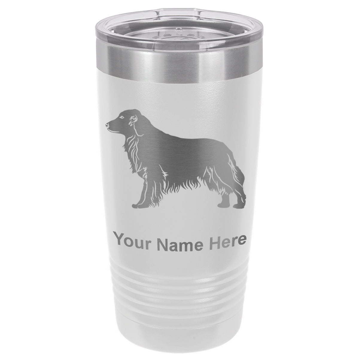 20oz Vacuum Insulated Tumbler Mug, Golden Retriever Dog, Personalized Engraving Included