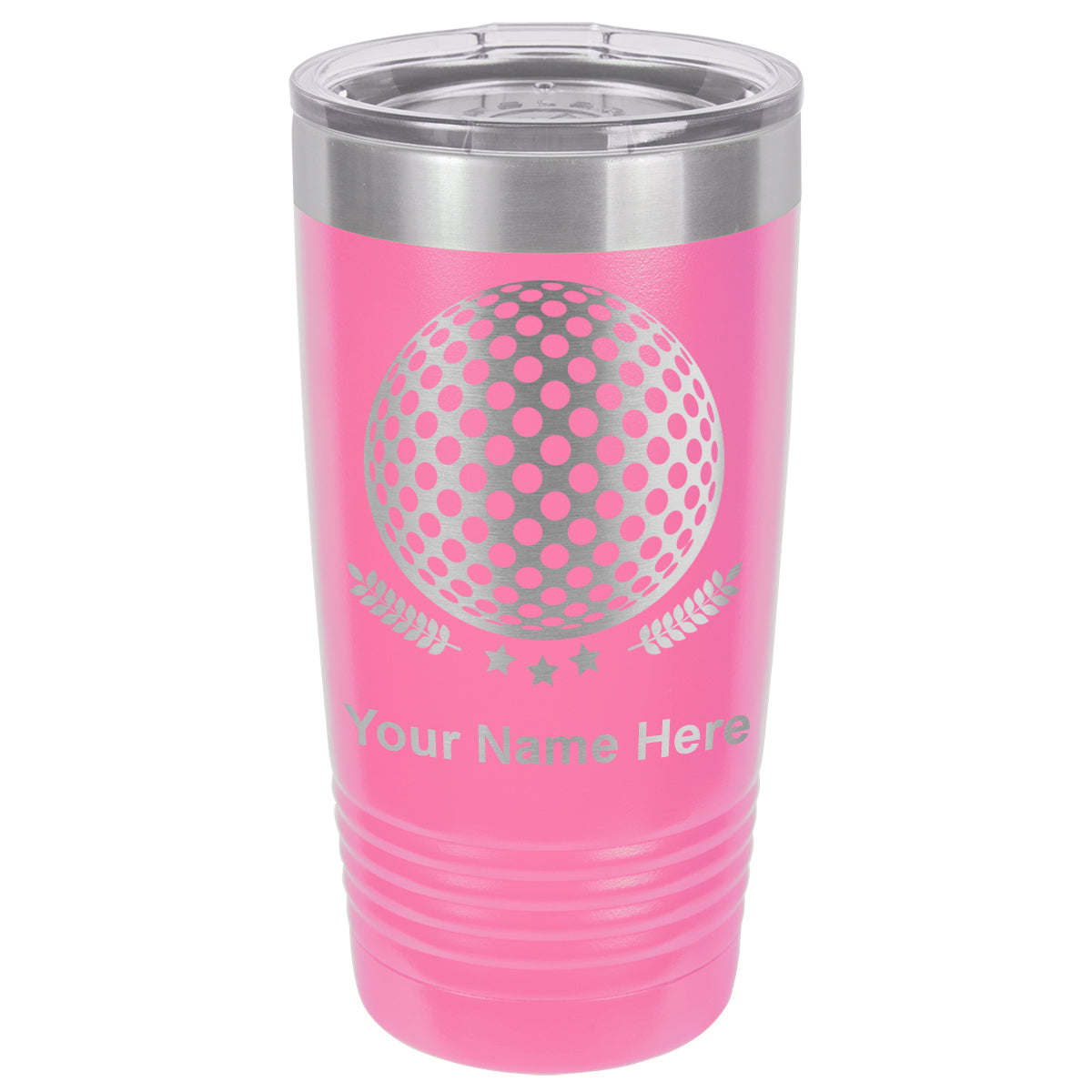 20oz Vacuum Insulated Tumbler Mug, Golf Ball, Personalized Engraving Included