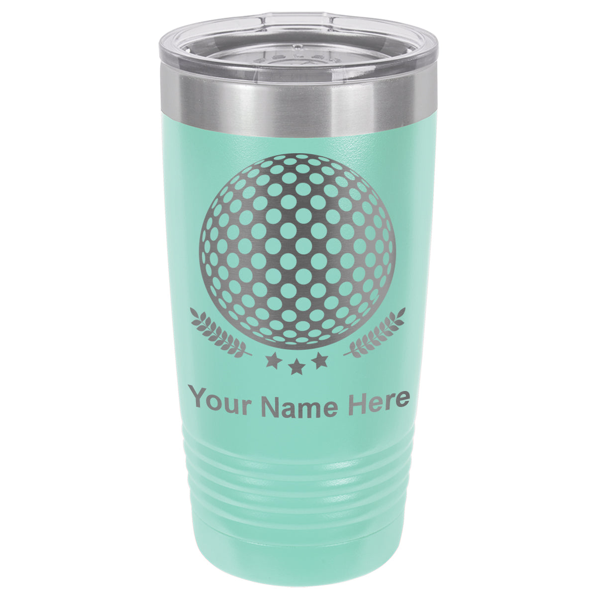 20oz Vacuum Insulated Tumbler Mug, Golf Ball, Personalized Engraving Included