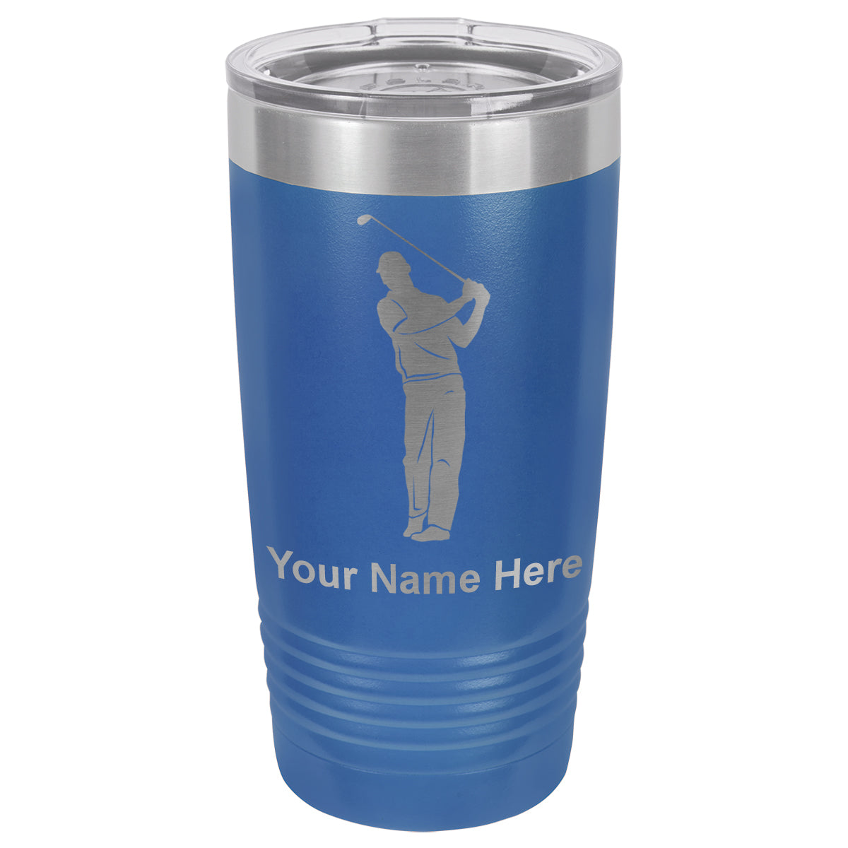 20oz Vacuum Insulated Tumbler Mug, Golfer, Personalized Engraving Included