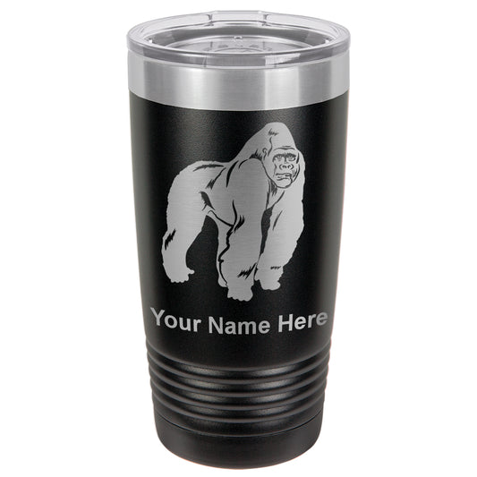 20oz Vacuum Insulated Tumbler Mug, Gorilla, Personalized Engraving Included