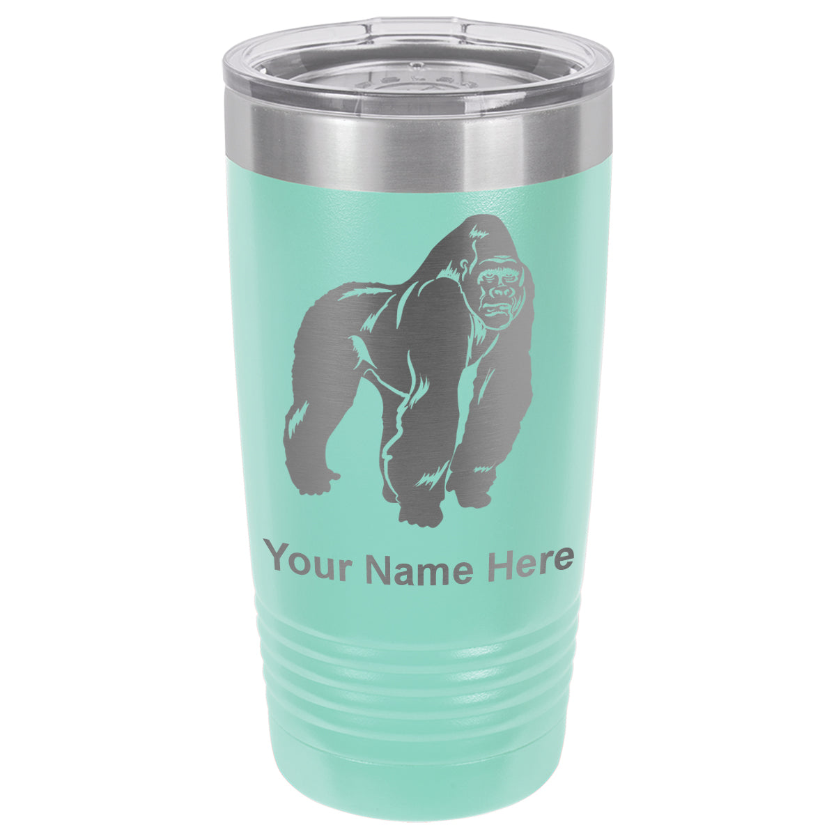 20oz Vacuum Insulated Tumbler Mug, Gorilla, Personalized Engraving Included