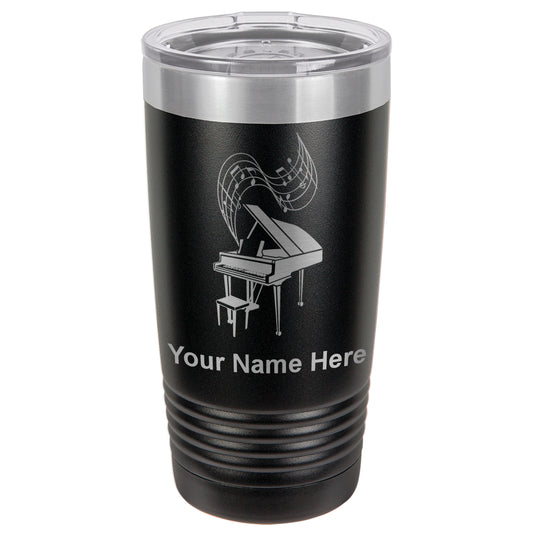 20oz Vacuum Insulated Tumbler Mug, Grand Piano, Personalized Engraving Included
