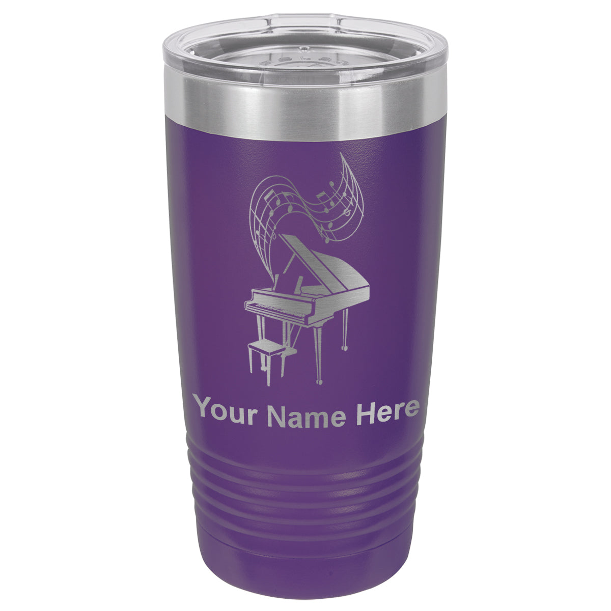 20oz Vacuum Insulated Tumbler Mug, Grand Piano, Personalized Engraving Included