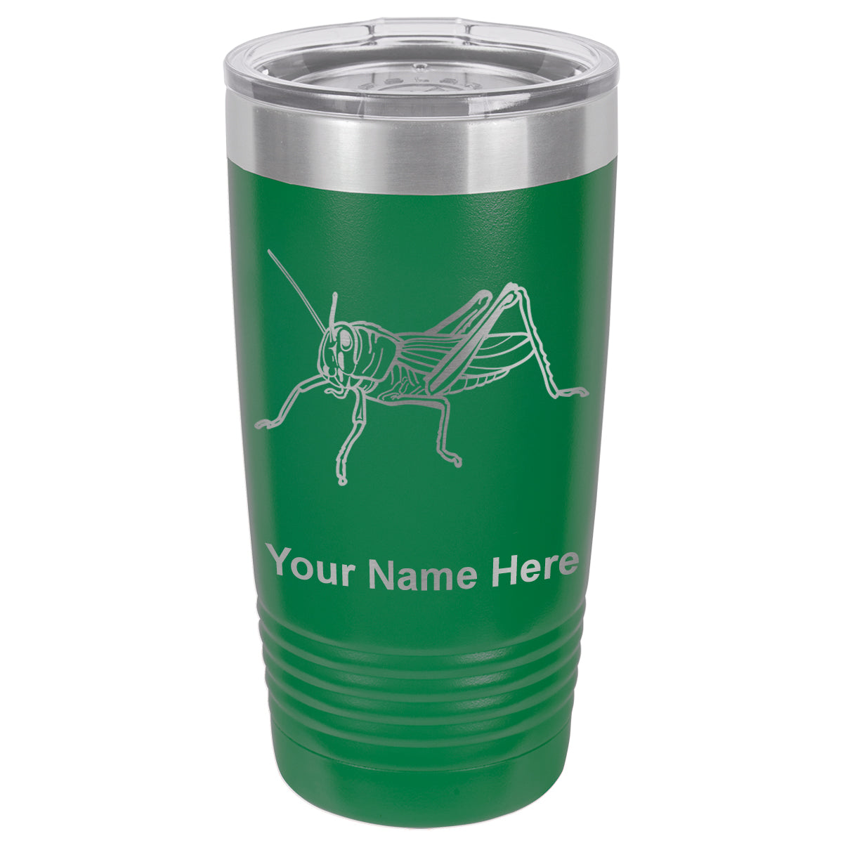 20oz Vacuum Insulated Tumbler Mug, Grasshopper, Personalized Engraving Included