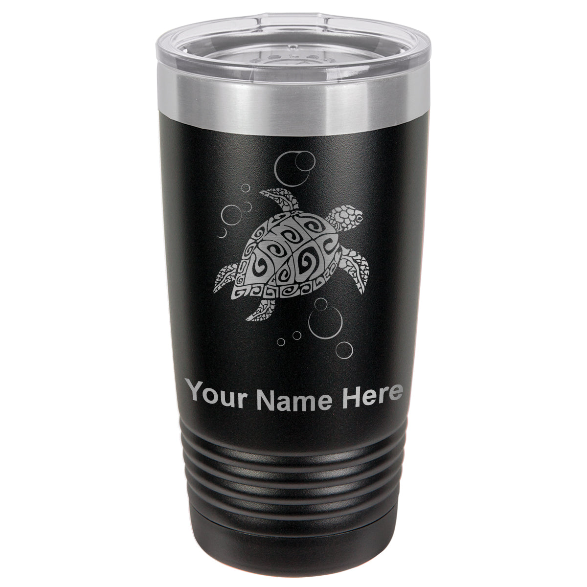 20oz Vacuum Insulated Tumbler Mug, Hawaiian Sea Turtle, Personalized Engraving Included