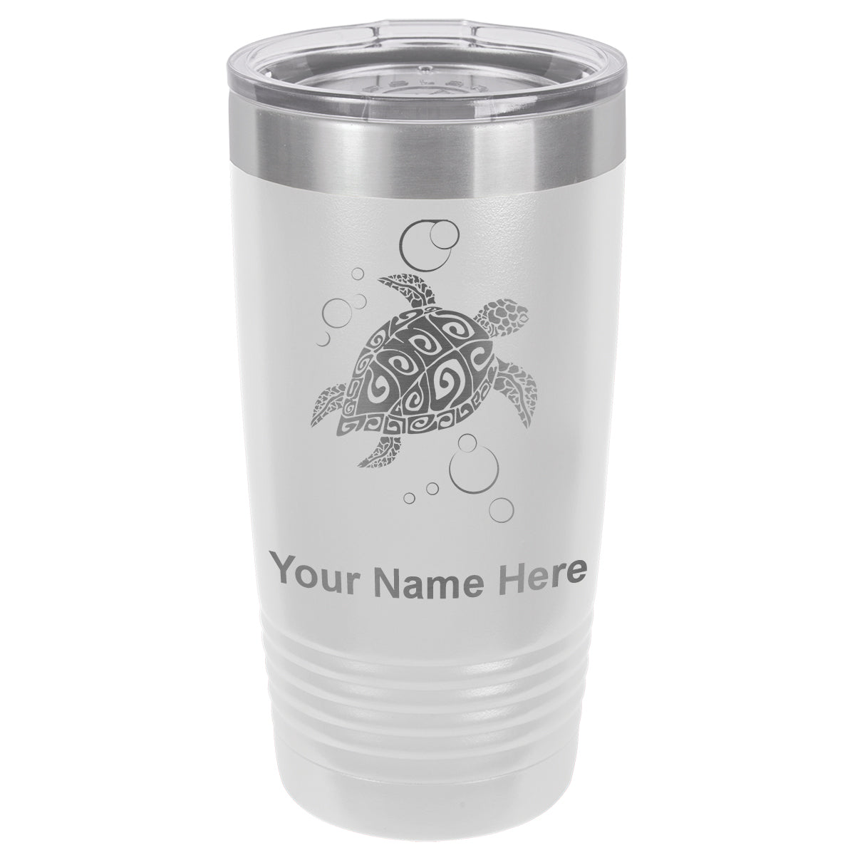 20oz Vacuum Insulated Tumbler Mug, Hawaiian Sea Turtle, Personalized Engraving Included