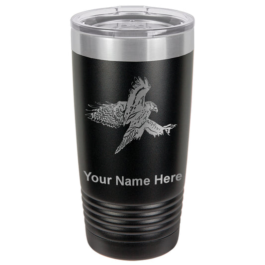 20oz Vacuum Insulated Tumbler Mug, Hawk, Personalized Engraving Included