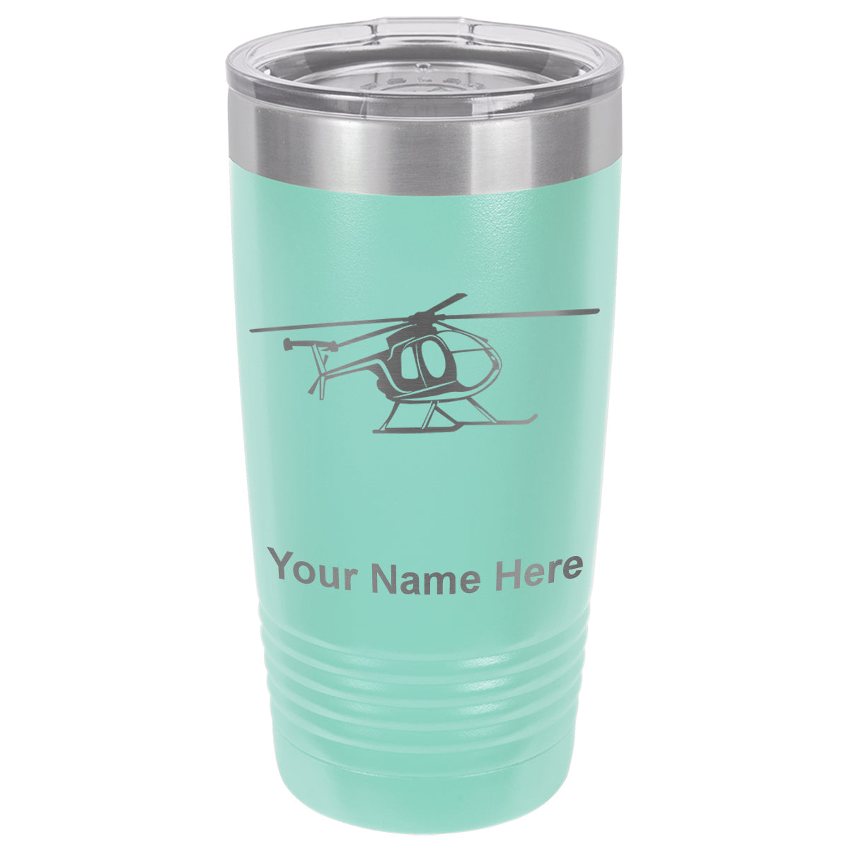20oz Vacuum Insulated Tumbler Mug, Helicopter 1, Personalized Engraving Included