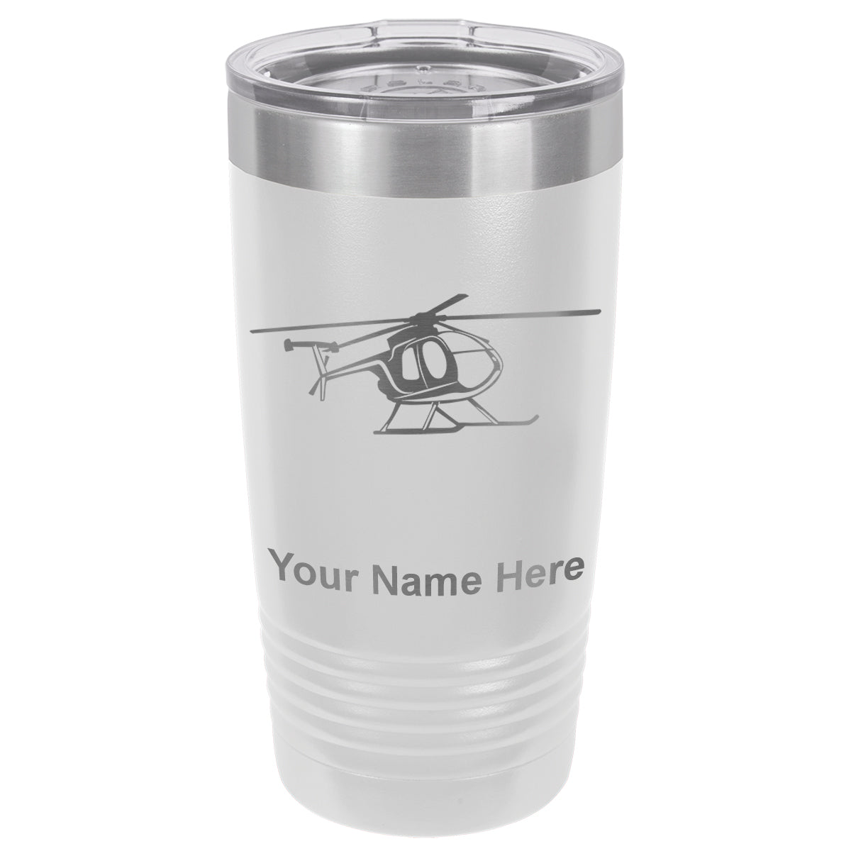20oz Vacuum Insulated Tumbler Mug, Helicopter 1, Personalized Engraving Included