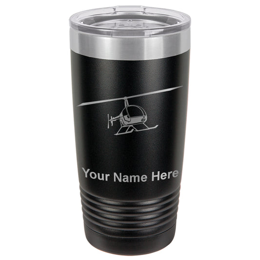 20oz Vacuum Insulated Tumbler Mug, Helicopter 2, Personalized Engraving Included