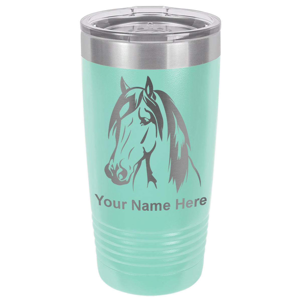 20oz Vacuum Insulated Tumbler Mug, Horse Head 1, Personalized Engraving Included