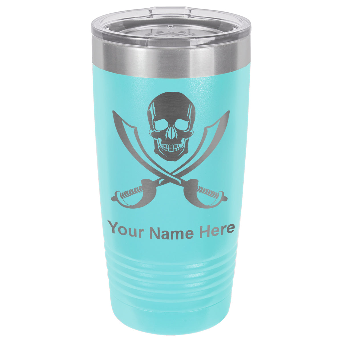 20oz Vacuum Insulated Tumbler Mug, Jolly Roger, Personalized Engraving Included
