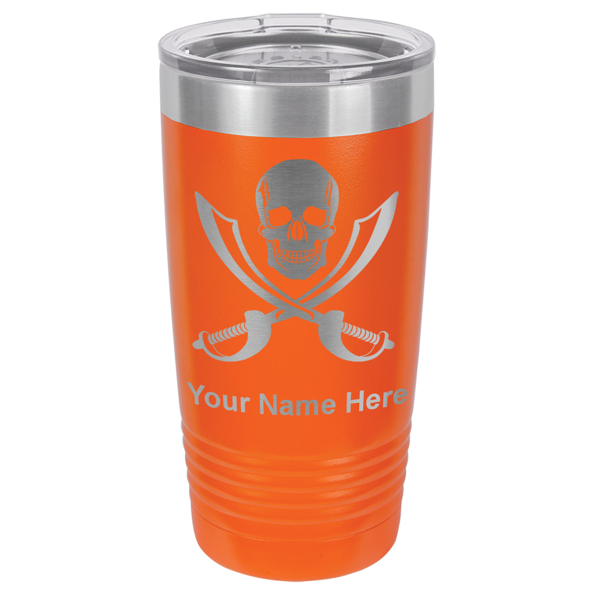 20oz Vacuum Insulated Tumbler Mug, Jolly Roger, Personalized Engraving Included
