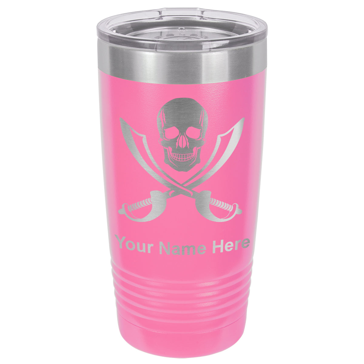 20oz Vacuum Insulated Tumbler Mug, Jolly Roger, Personalized Engraving Included