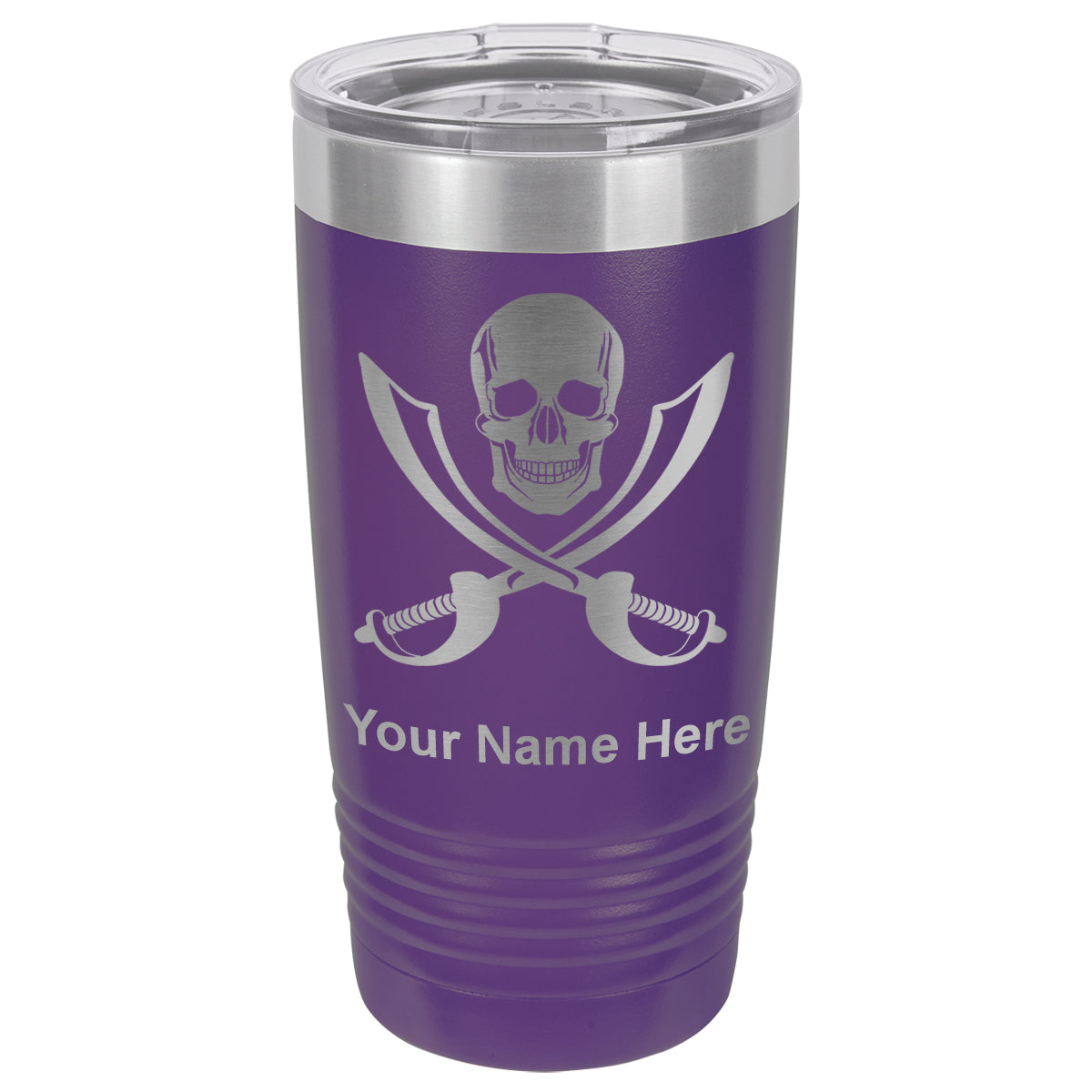 20oz Vacuum Insulated Tumbler Mug, Jolly Roger, Personalized Engraving Included