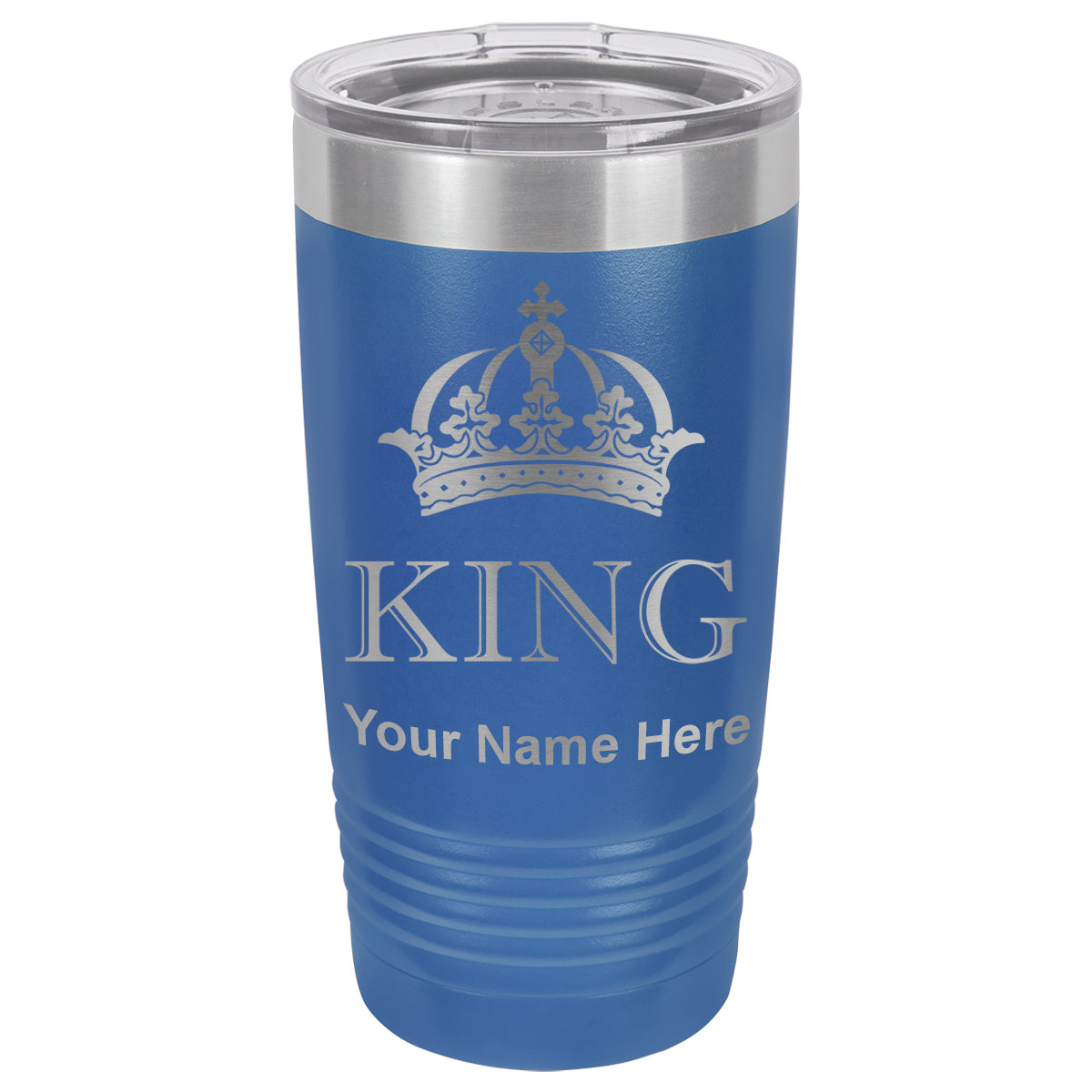 20oz Vacuum Insulated Tumbler Mug, King Crown, Personalized Engraving Included