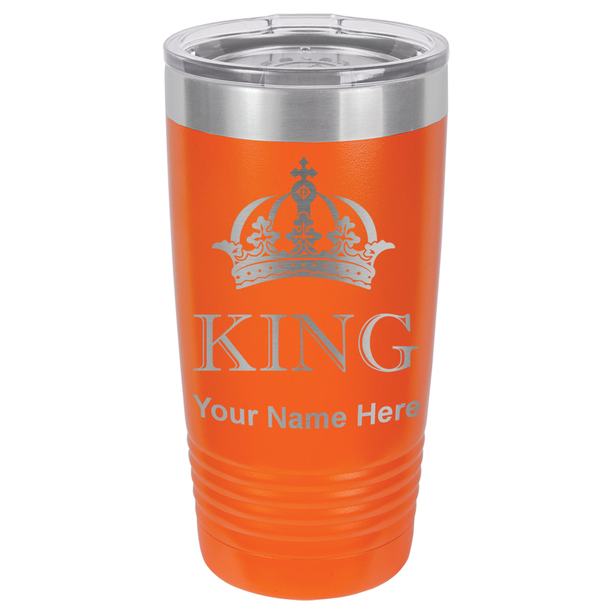 20oz Vacuum Insulated Tumbler Mug, King Crown, Personalized Engraving Included