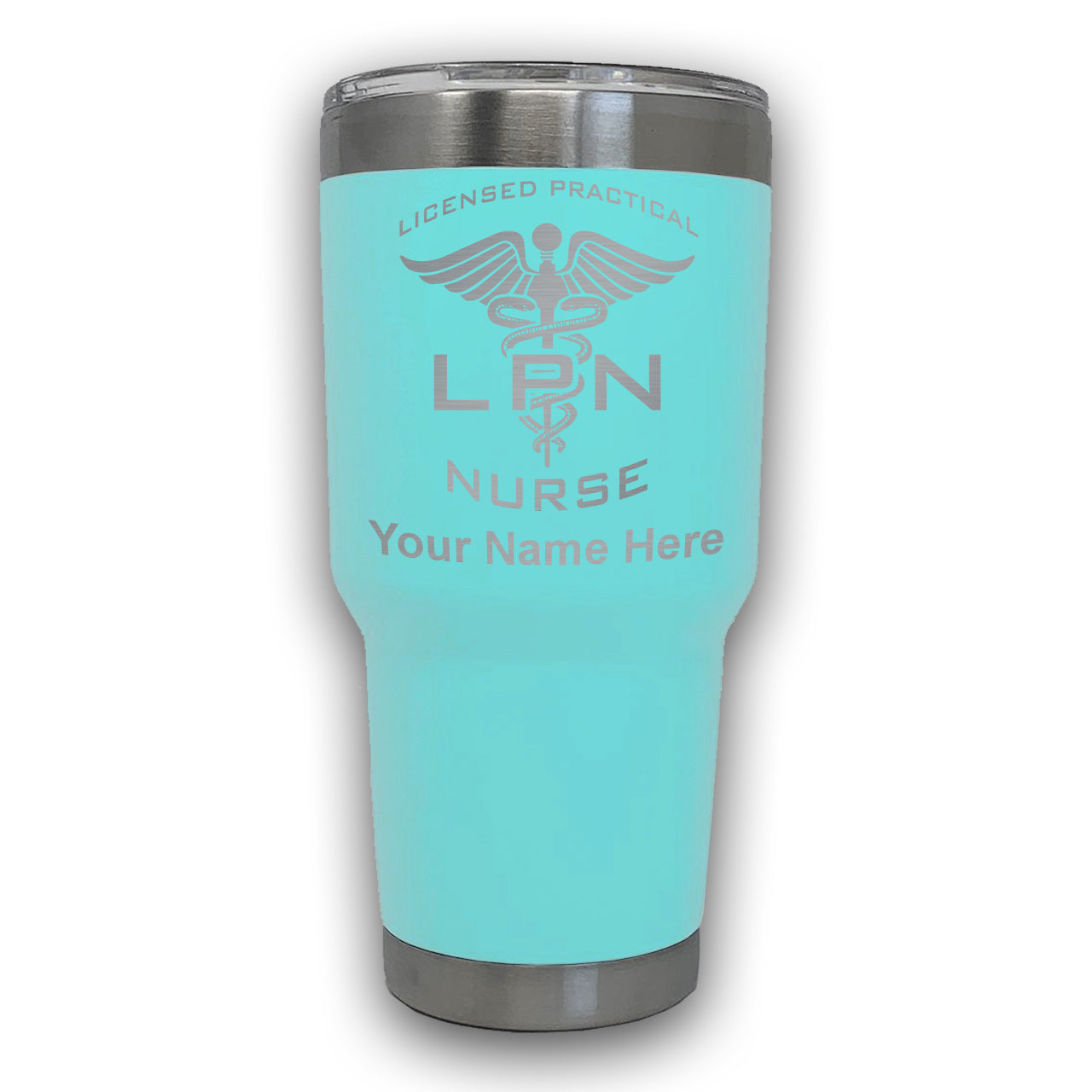 LaserGram 30oz Tumbler Mug, LPN Licensed Practical Nurse, Personalized Engraving Included