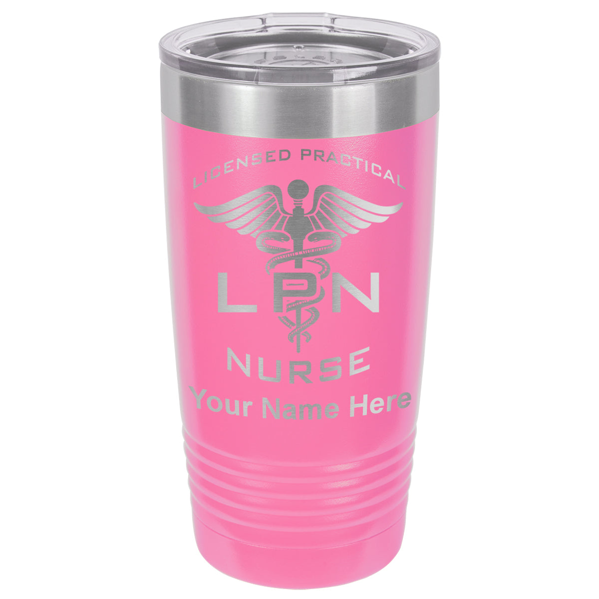 20oz Vacuum Insulated Tumbler Mug, LPN Licensed Practical Nurse, Personalized Engraving Included