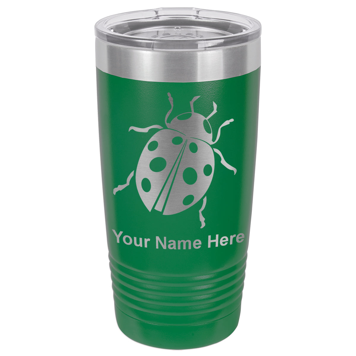 20oz Vacuum Insulated Tumbler Mug, Ladybug, Personalized Engraving Included