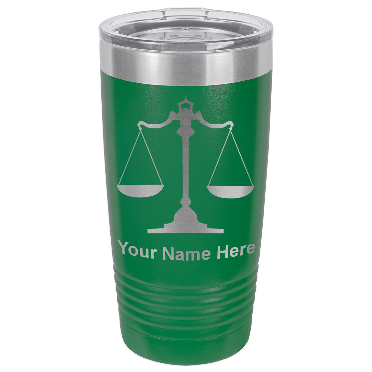 20oz Vacuum Insulated Tumbler Mug, Law Scale, Personalized Engraving Included