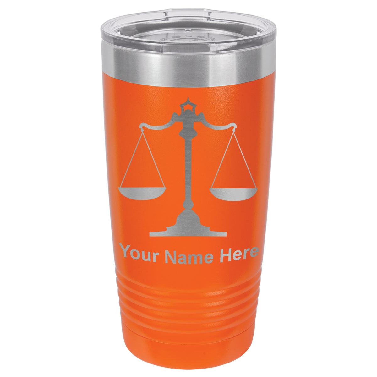 20oz Vacuum Insulated Tumbler Mug, Law Scale, Personalized Engraving Included