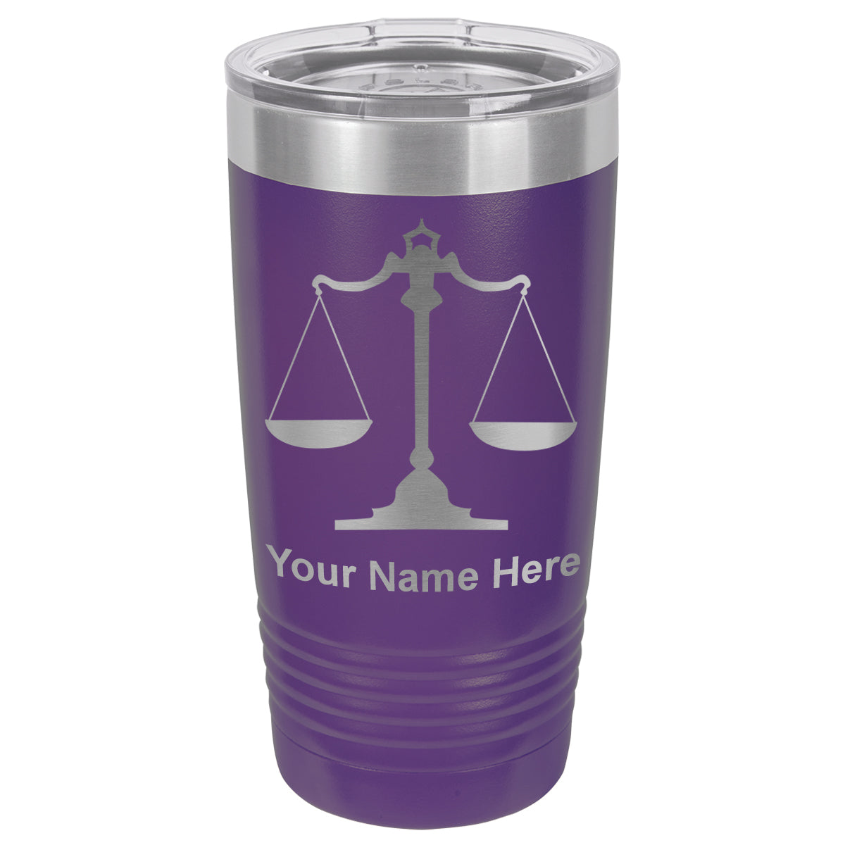 20oz Vacuum Insulated Tumbler Mug, Law Scale, Personalized Engraving Included