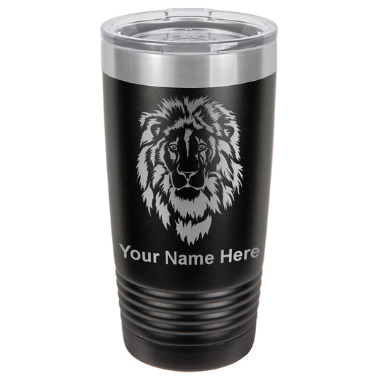 20oz Vacuum Insulated Tumbler Mug, Lion Head, Personalized Engraving Included