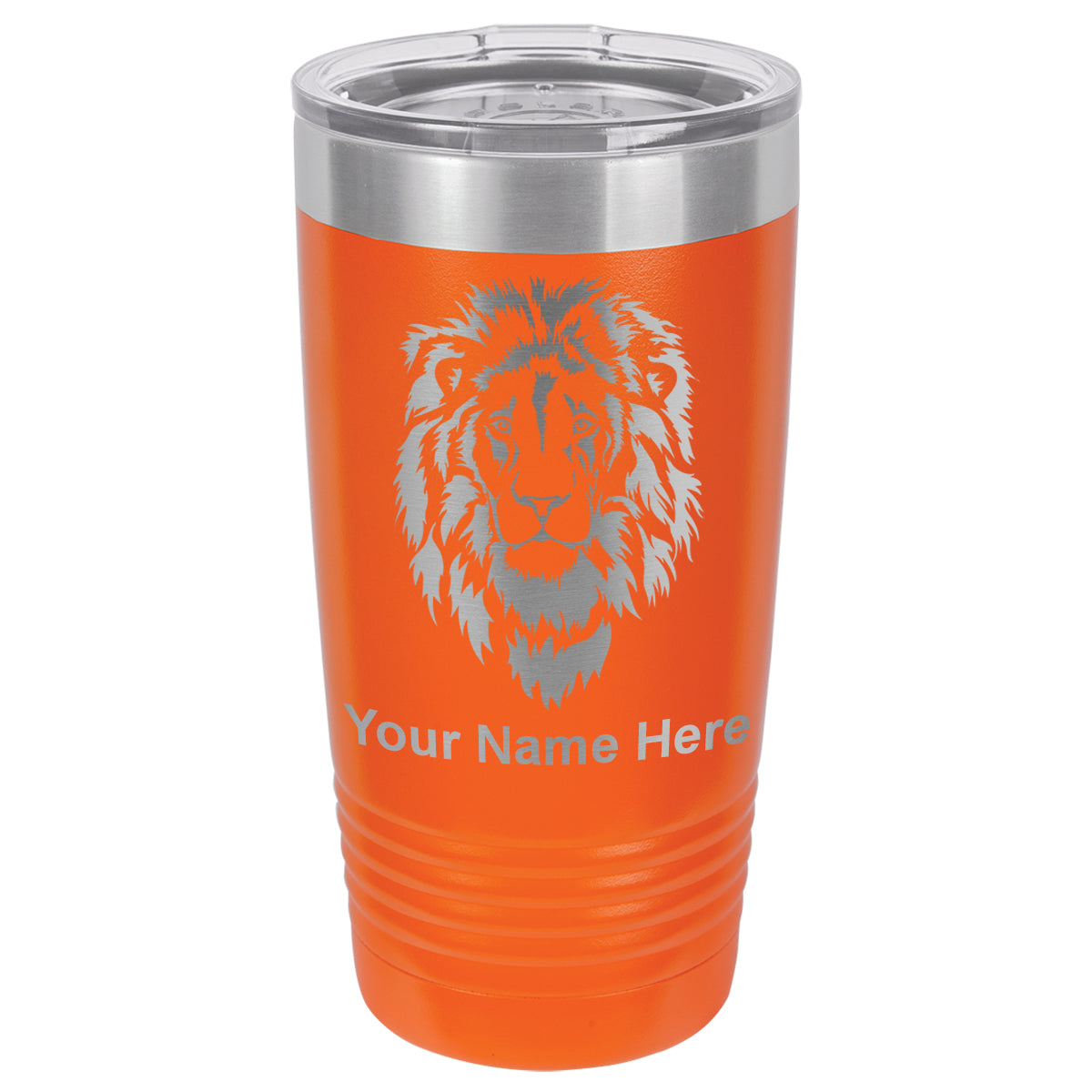 20oz Vacuum Insulated Tumbler Mug, Lion Head, Personalized Engraving Included