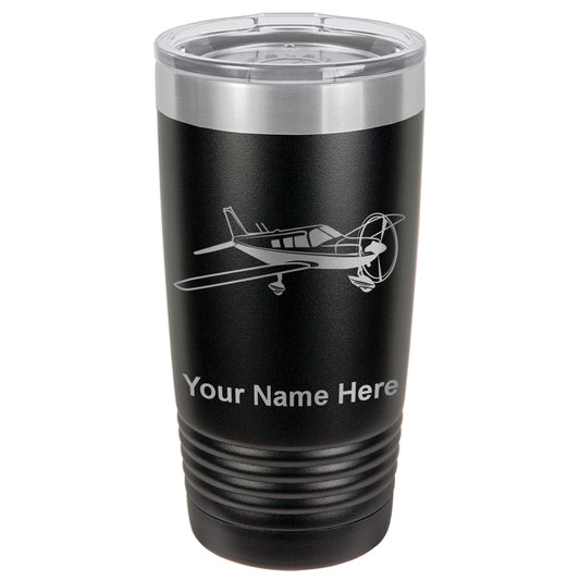 20oz Vacuum Insulated Tumbler Mug, Low Wing Airplane, Personalized Engraving Included