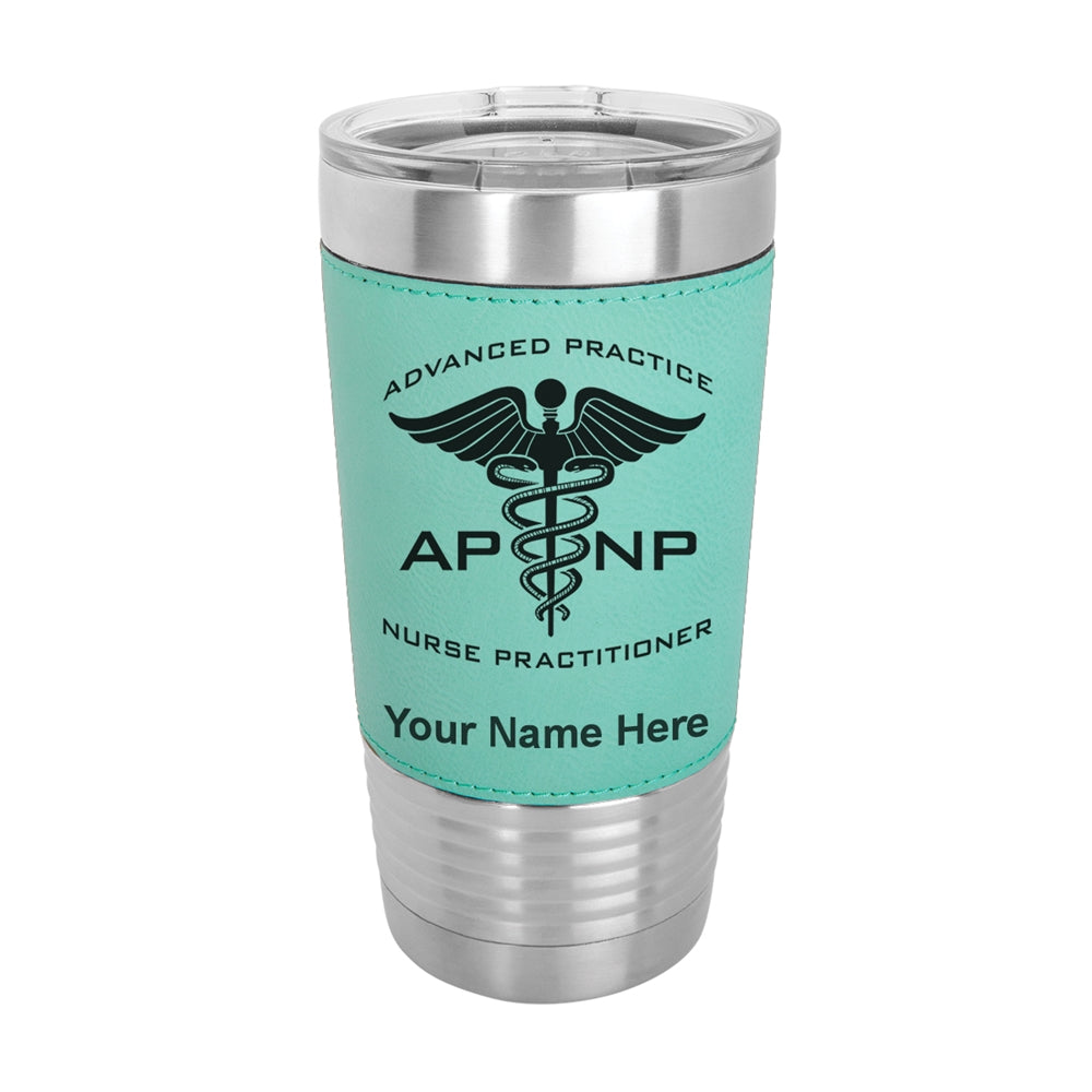 20oz Faux Leather Tumbler Mug, APNP Advanced Practice Nurse Practitioner, Personalized Engraving Included - LaserGram Custom Engraved Gifts