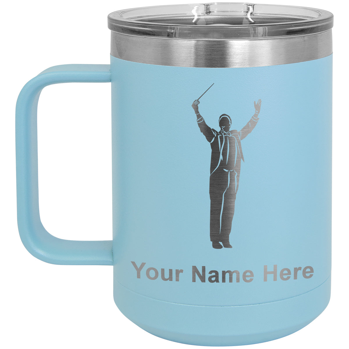 15oz Vacuum Insulated Coffee Mug, Band Director, Personalized Engraving Included