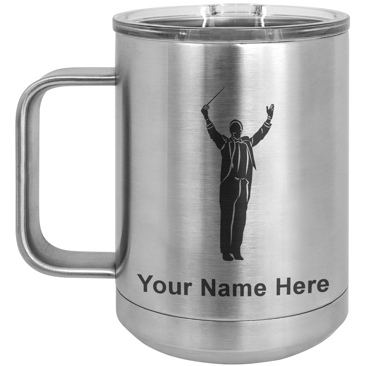 15oz Vacuum Insulated Coffee Mug, Band Director, Personalized Engraving Included