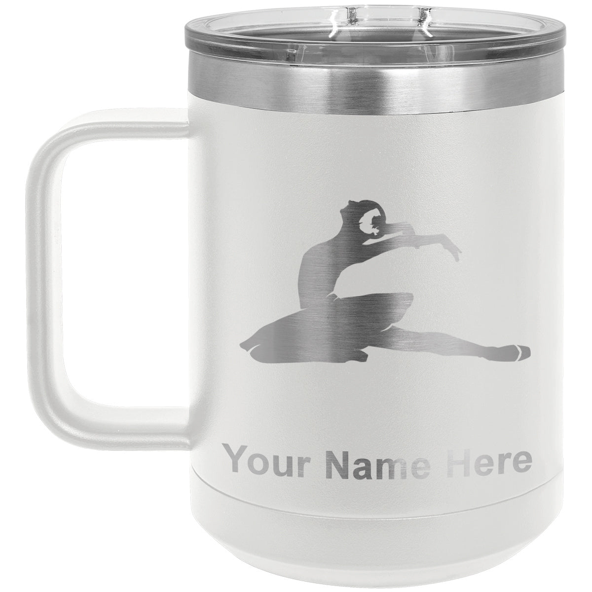 15oz Vacuum Insulated Coffee Mug, Dancer, Personalized Engraving Included