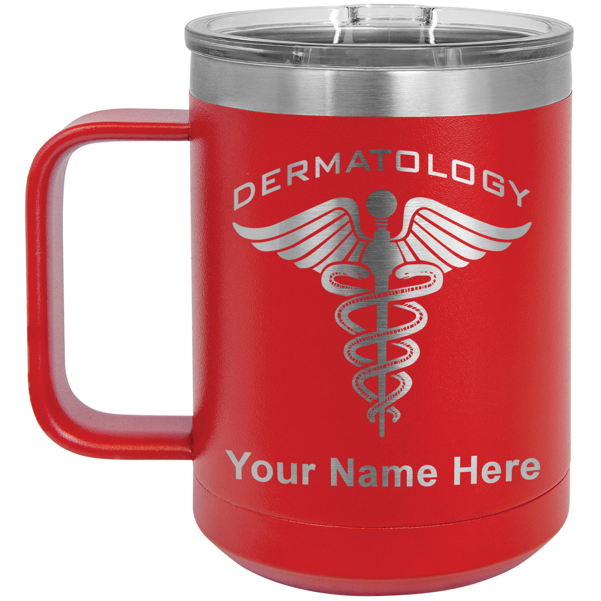 15oz Vacuum Insulated Coffee Mug, Dermatology, Personalized Engraving Included