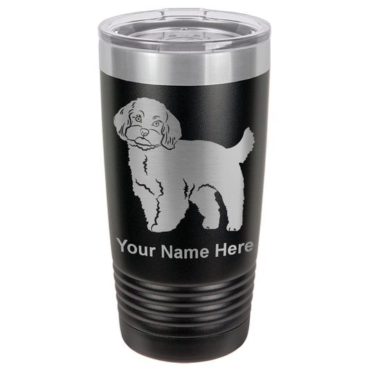 20oz Vacuum Insulated Tumbler Mug, Maltese Dog, Personalized Engraving Included