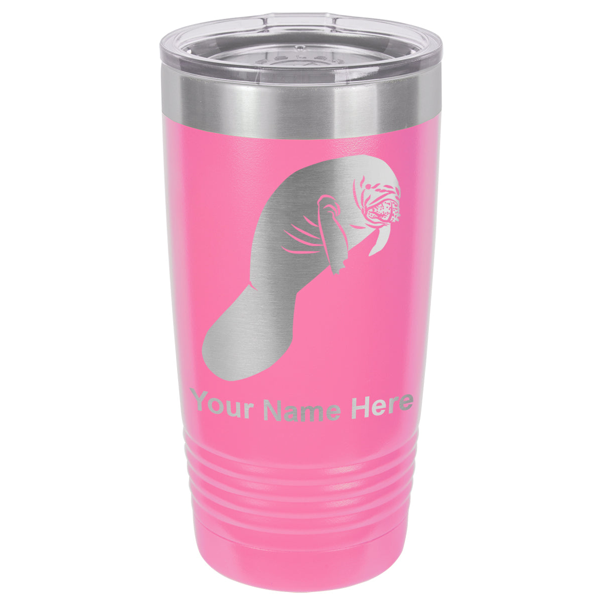 20oz Vacuum Insulated Tumbler Mug, Manatee, Personalized Engraving Included