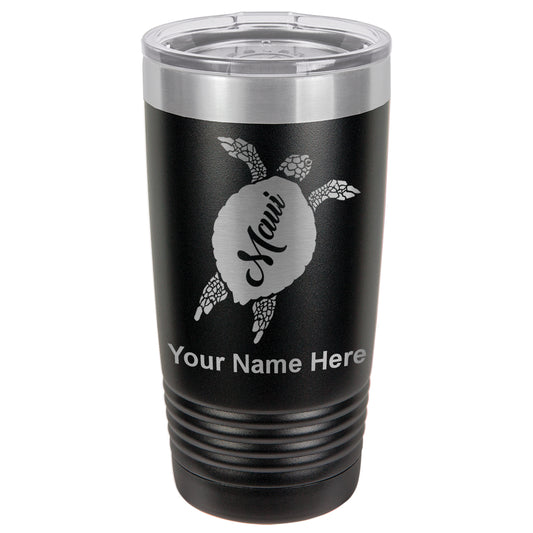 20oz Vacuum Insulated Tumbler Mug, Maui Sea Turtle, Personalized Engraving Included