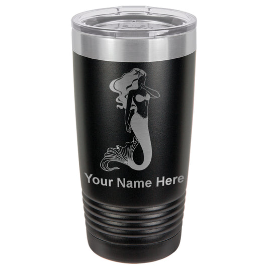 20oz Vacuum Insulated Tumbler Mug, Mermaid, Personalized Engraving Included