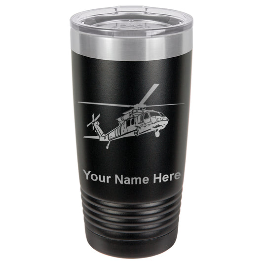 20oz Vacuum Insulated Tumbler Mug, Military Helicopter 1, Personalized Engraving Included